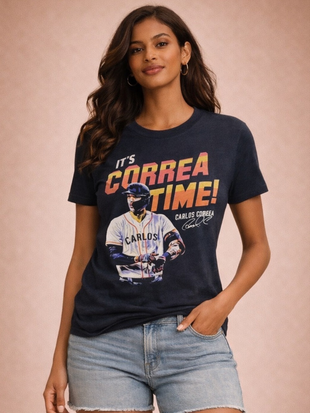 Carlos Correa Houston Astros Graphic Tee It’s Correa Time Shirt MLB Fan Gear L